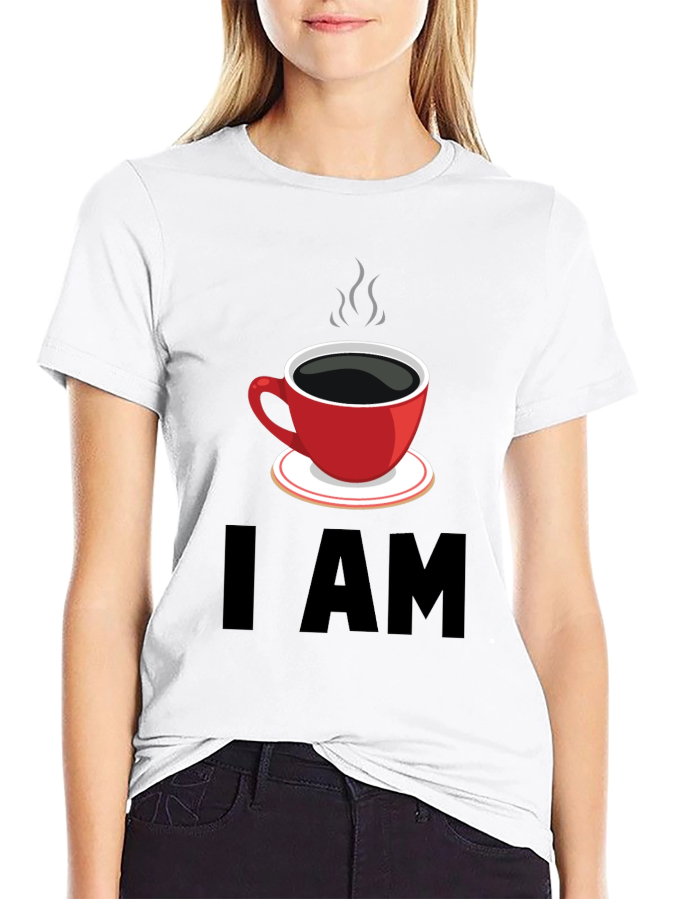 Black I AM Coffee T-Shirt - Black Graphic Tee view 9