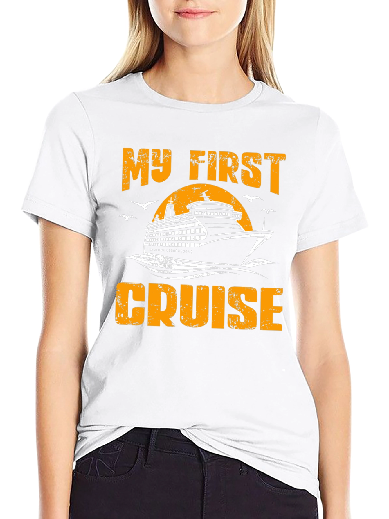 Black My First Cruise T-Shirt - Cruise Ship Vacation Apparel view 9