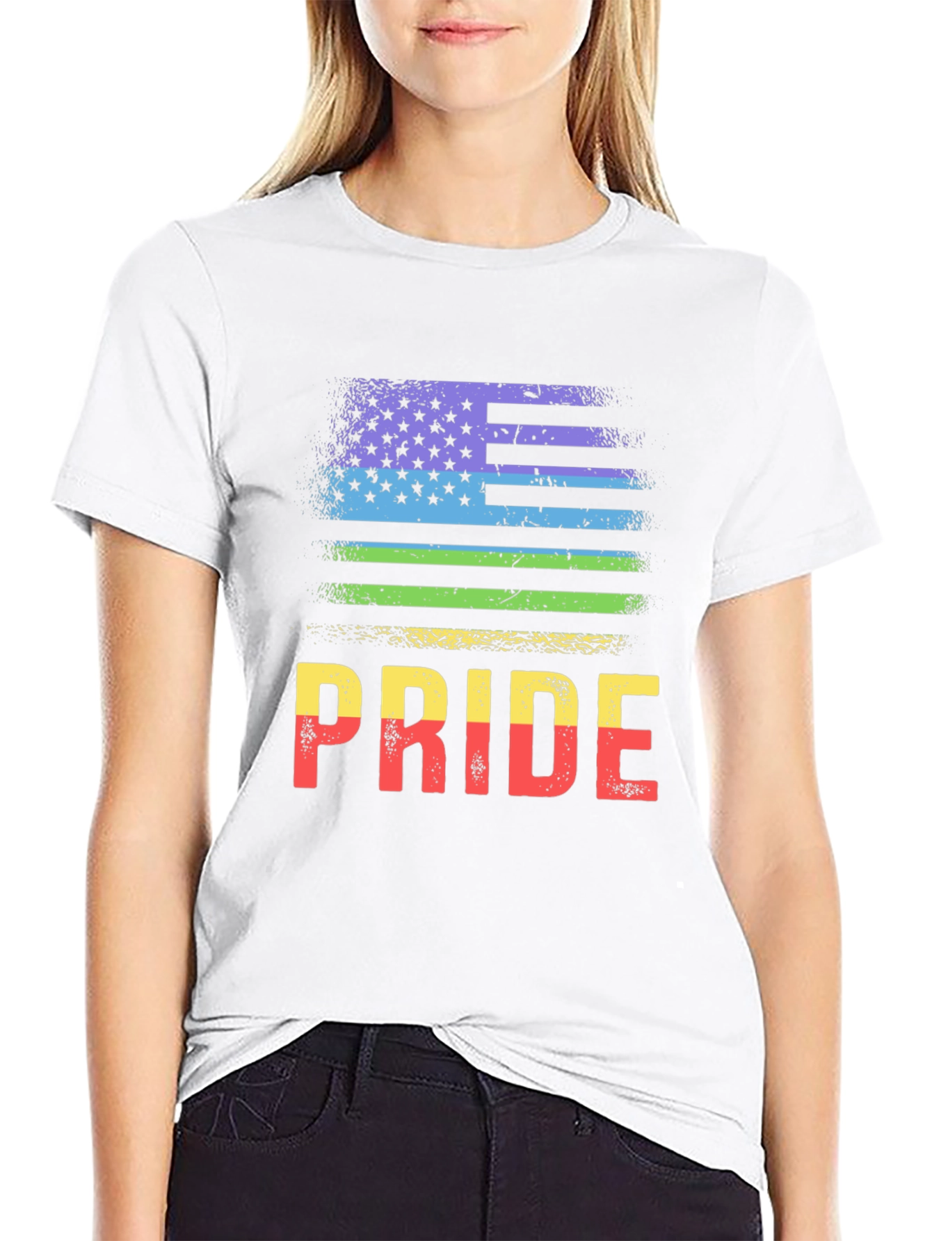 Black Pride Flag T-Shirt - LGBTQ+ Rainbow Tee view 9