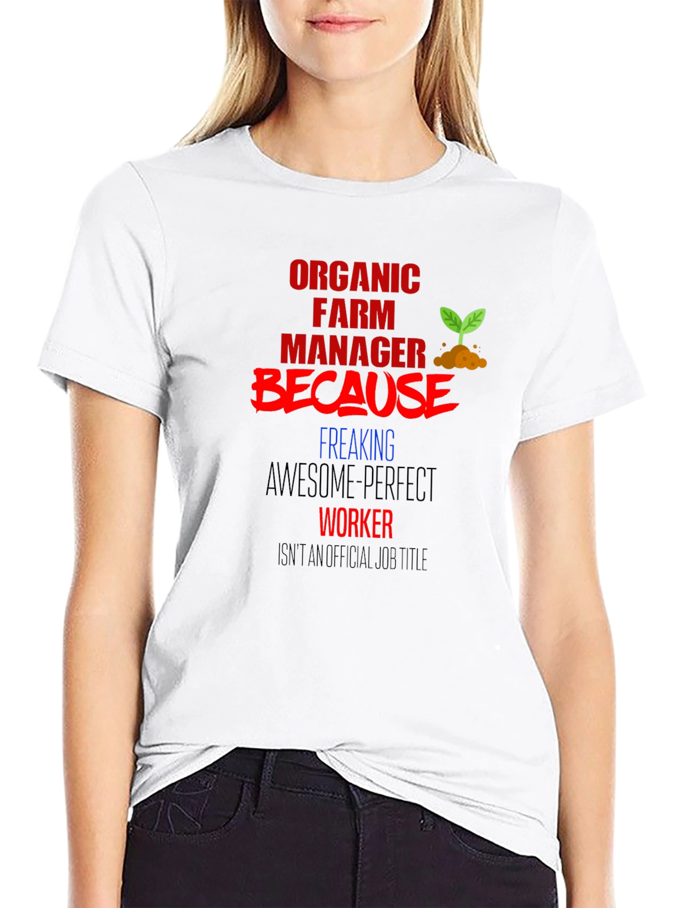 Black Organic Farm Manager Graphic Tee view 9