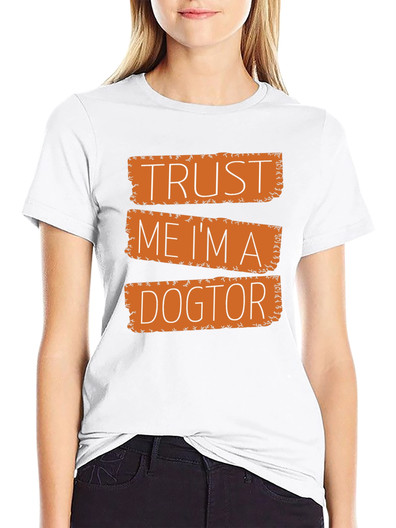 Black Trust Me I'm a Dogtor Black Graphic T-Shirt view 9