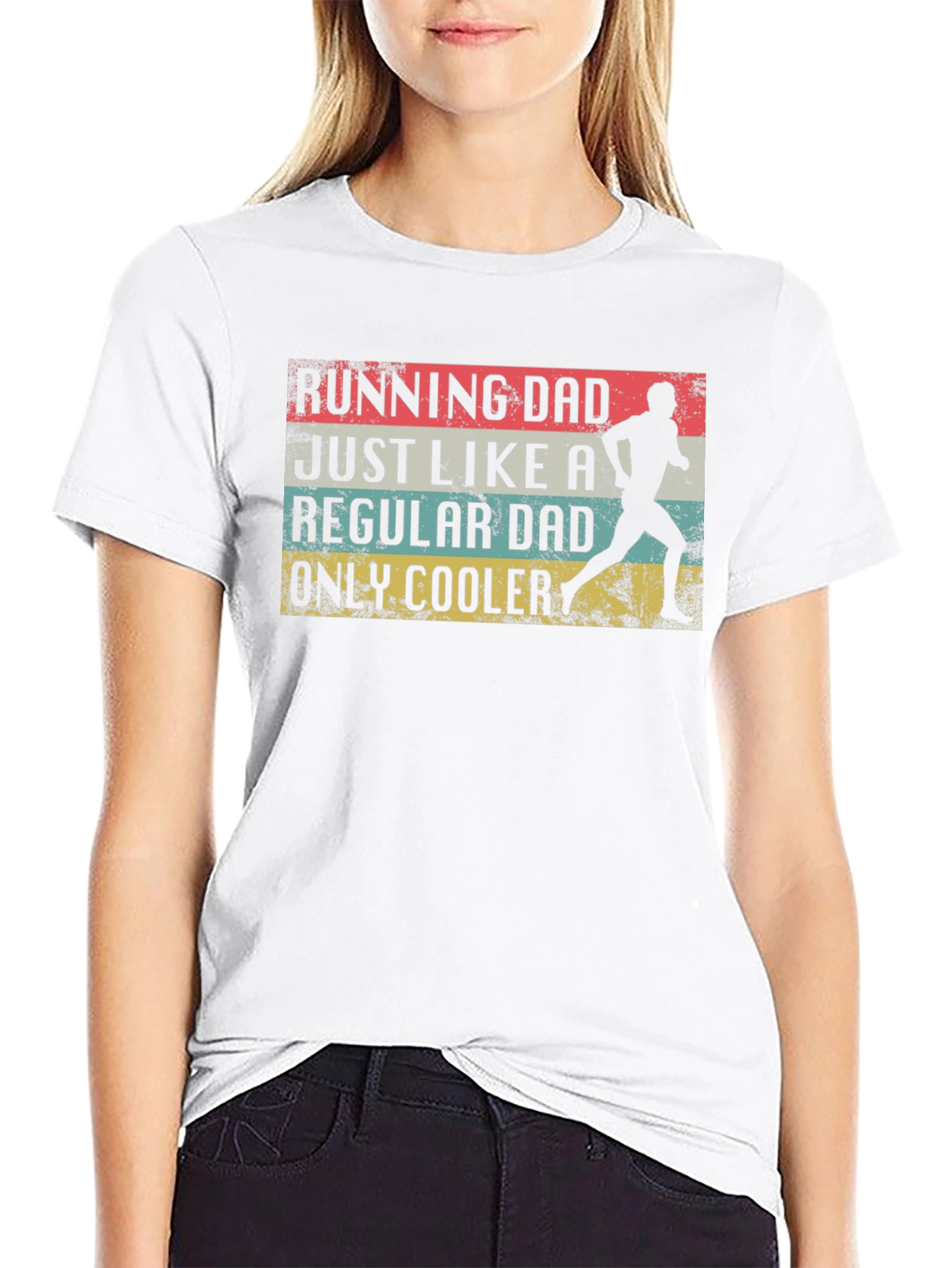 Black Running Dad T-Shirt - Regular Dad, Only Cooler view 9