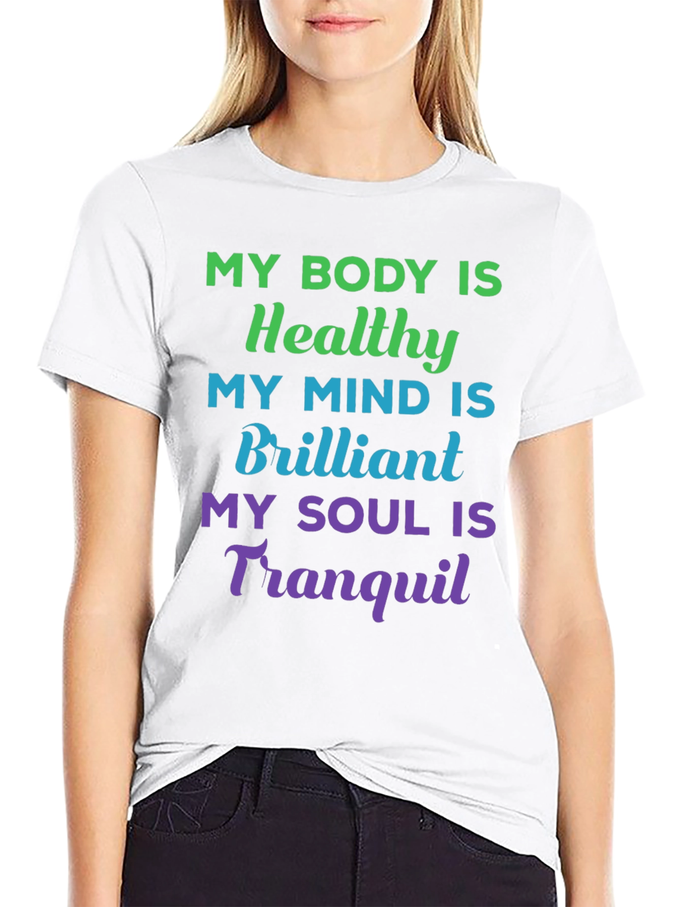 Healthy Mind, Body & Soul T-Shirt - Black - 9