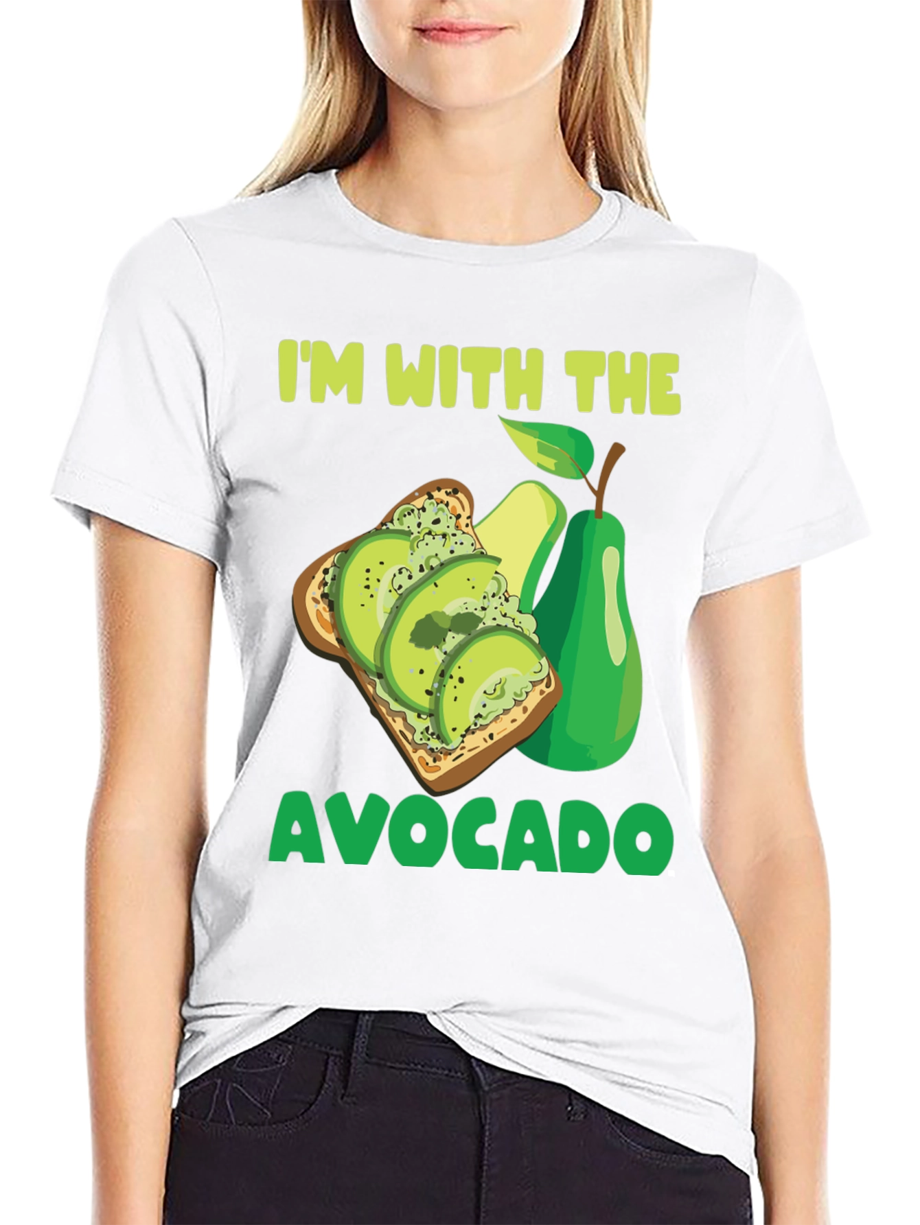Black I'm With The Avocado T-Shirt view 9