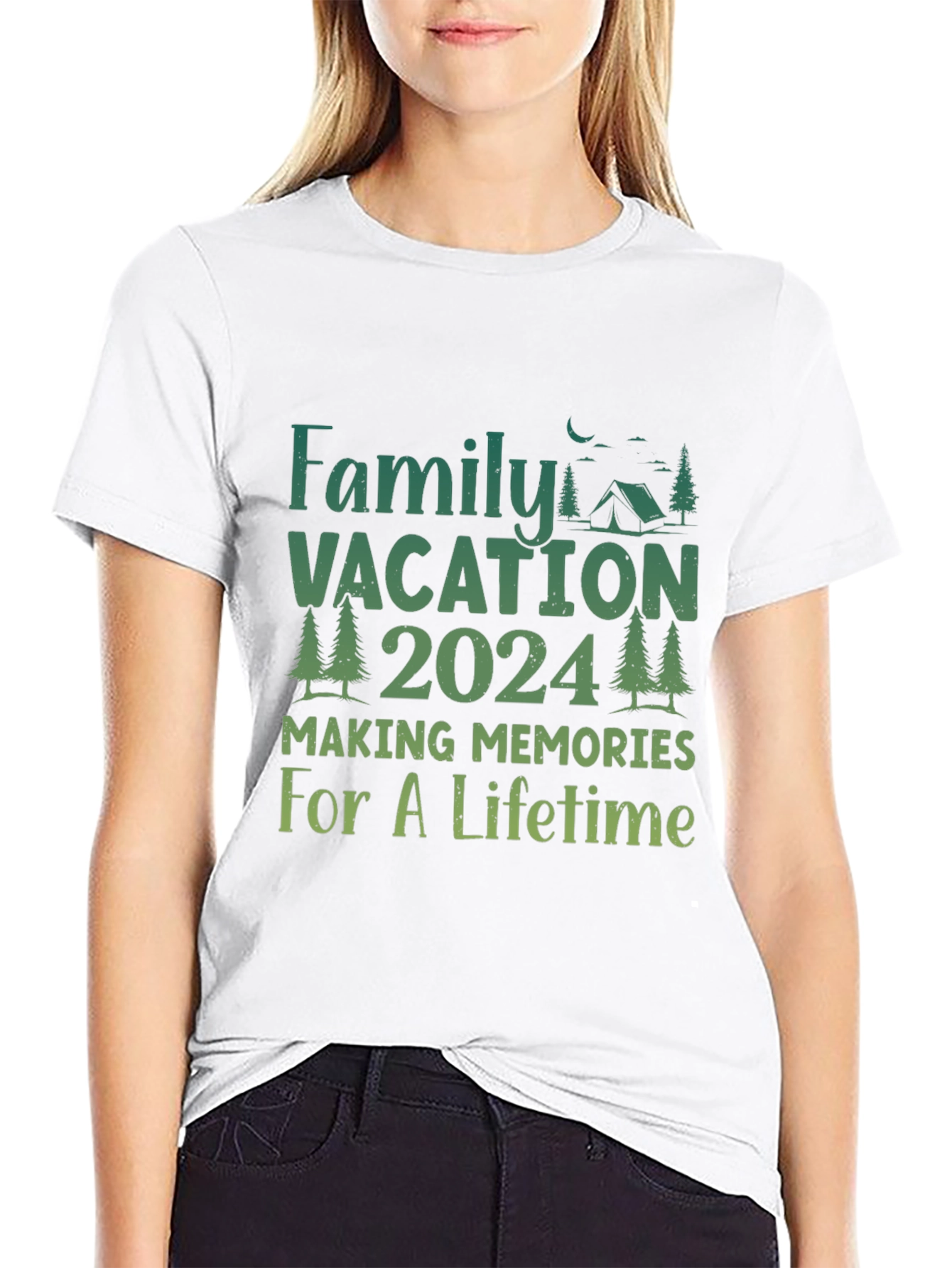 Black Family Vacation 2024 Camping Memories T-Shirt view 9