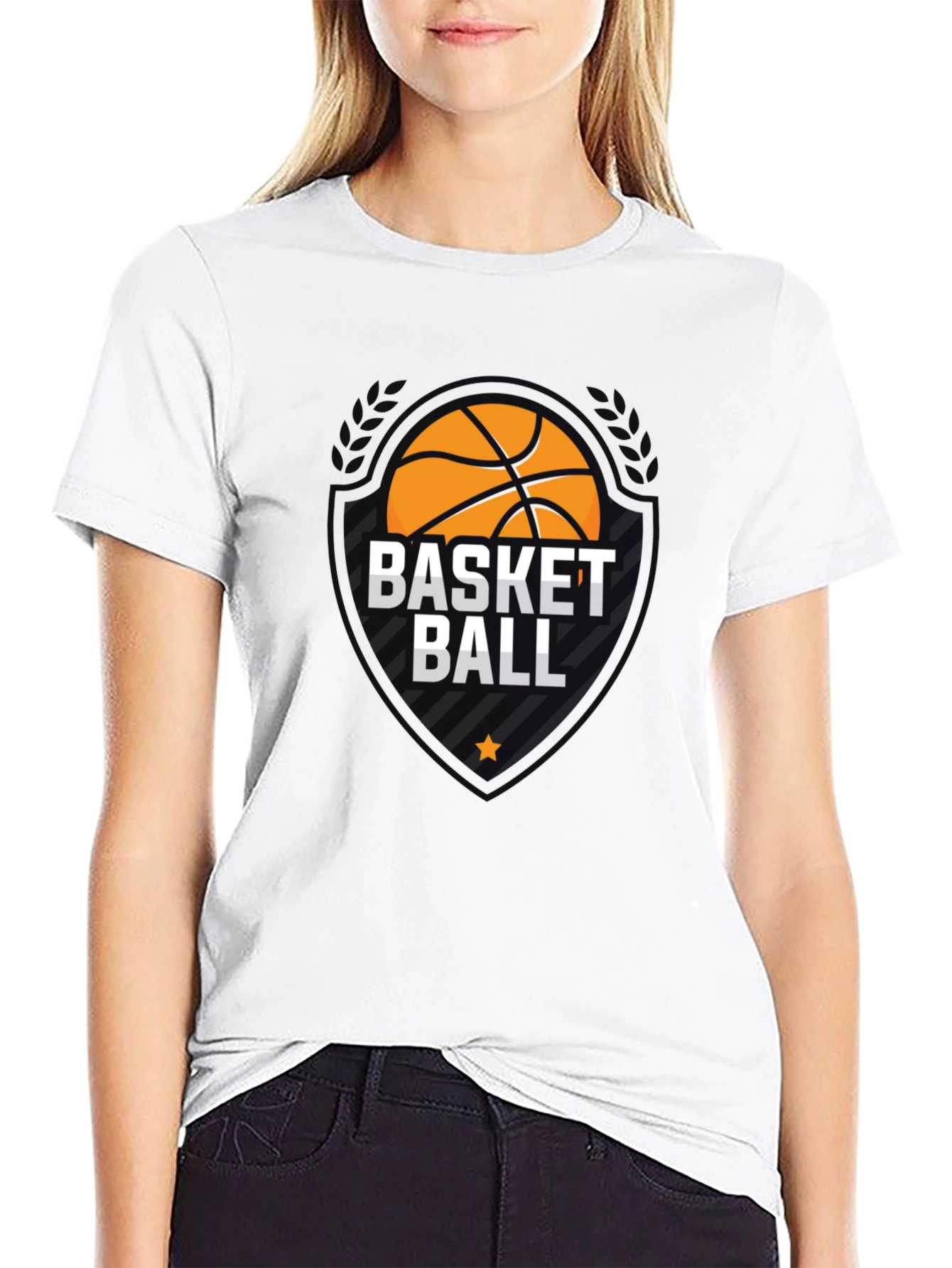 Black Basketball Graphic Tee - Stylish Black T-Shirt view 9