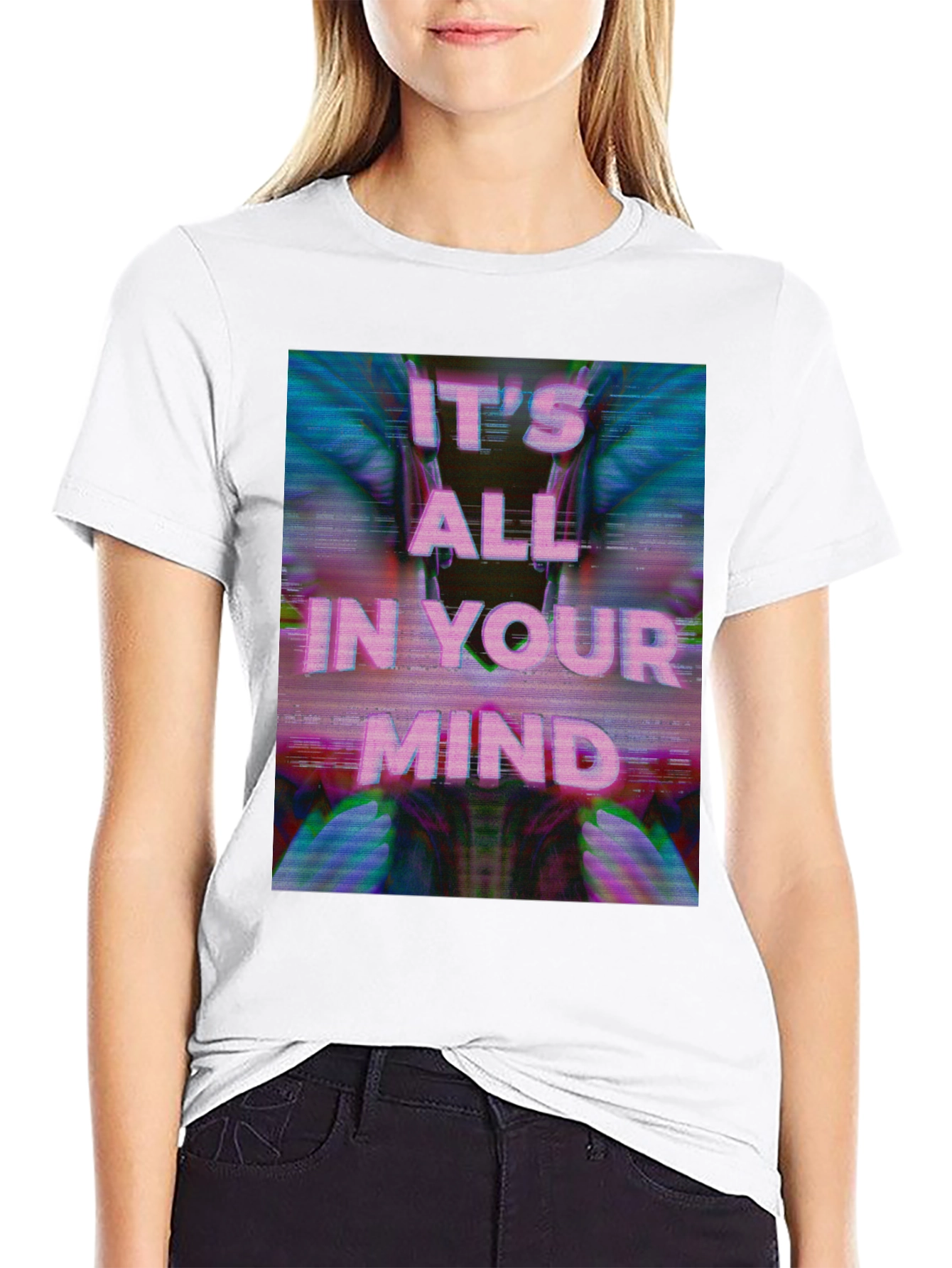 Black It's All in Your Mind Graphic T-Shirt - Black view 9