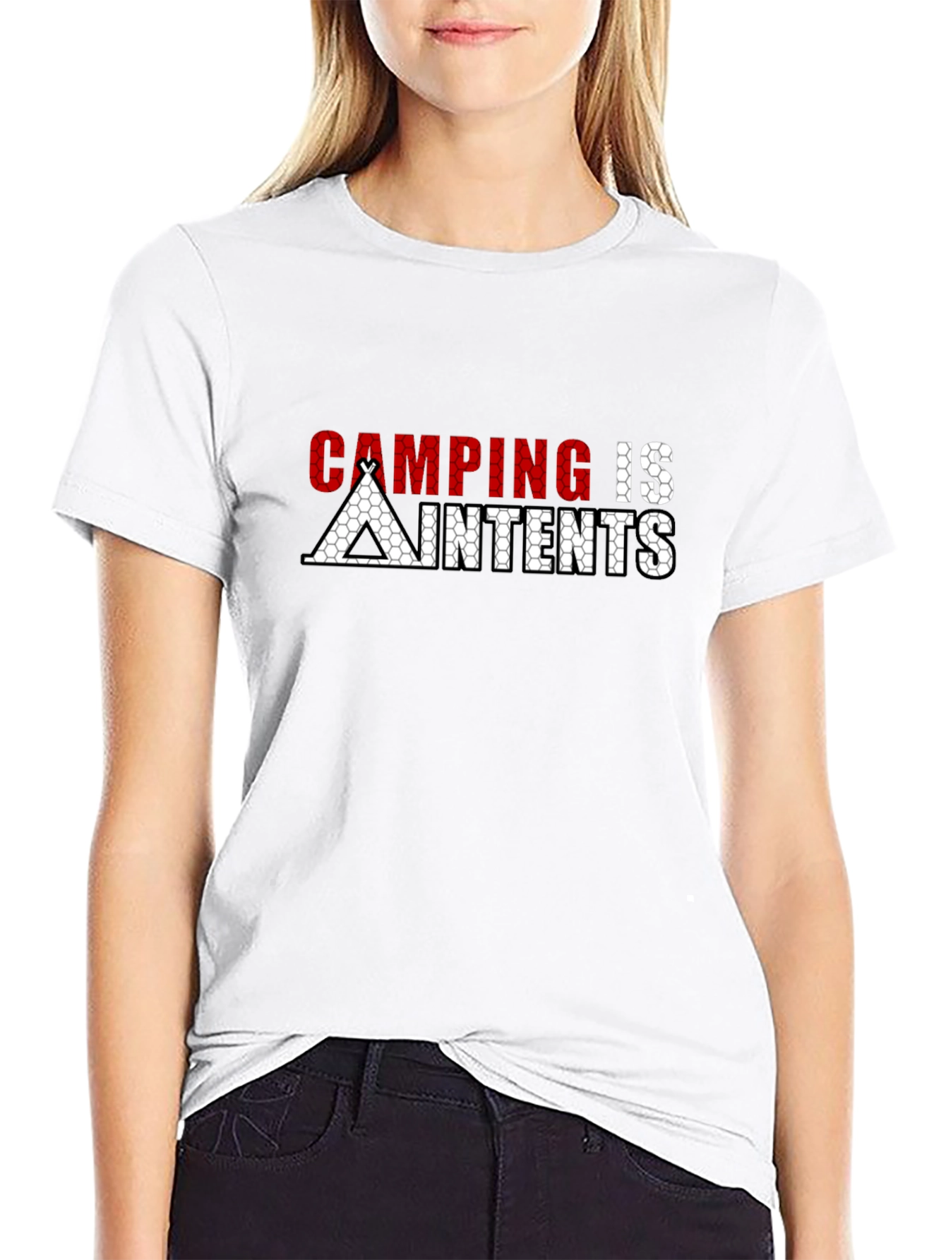 Black Camping Is Intents - Graphic T-Shirt view 9