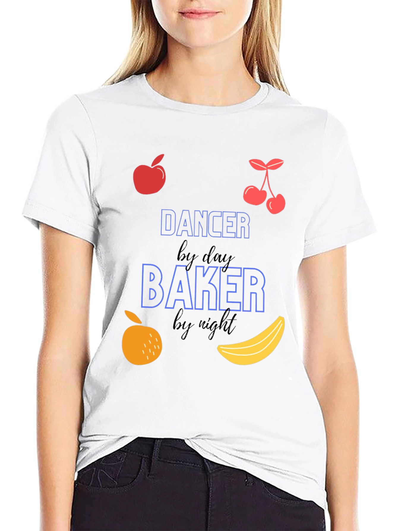 Black Dancer By Day Baker By Night T-Shirt view 9