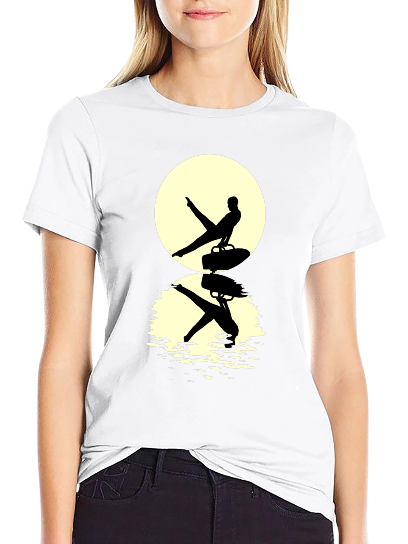 Black Gymnast Silhouette T-Shirt view 9