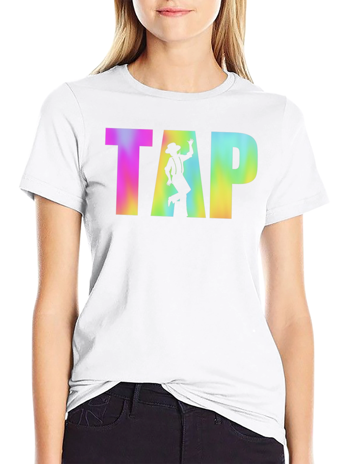 Black Retro Tap Dancer T-Shirt view 9