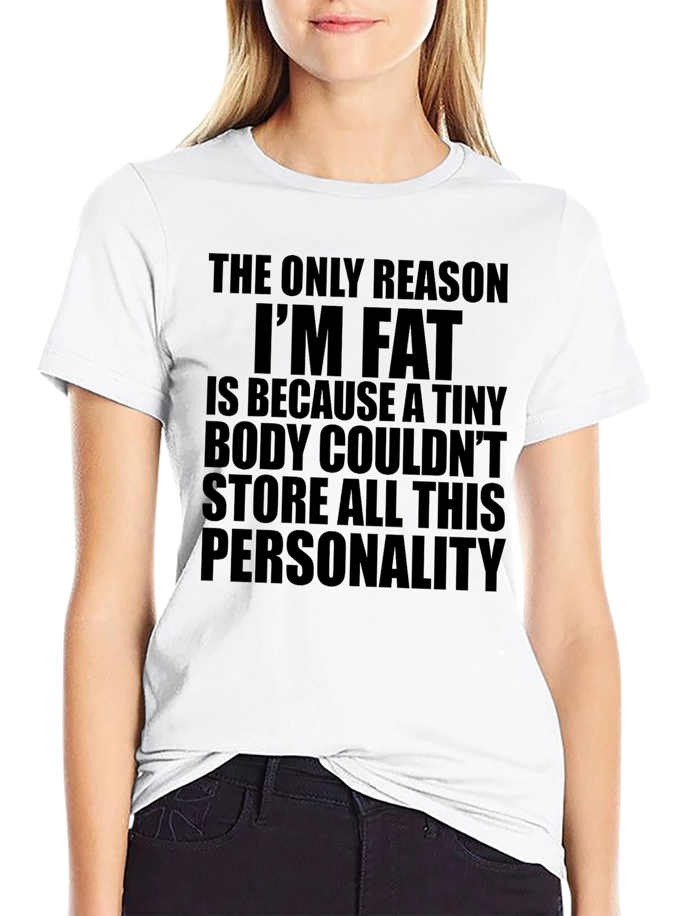 Black Funny Sarcastic Personality T-Shirt - Black Humor Tee view 9