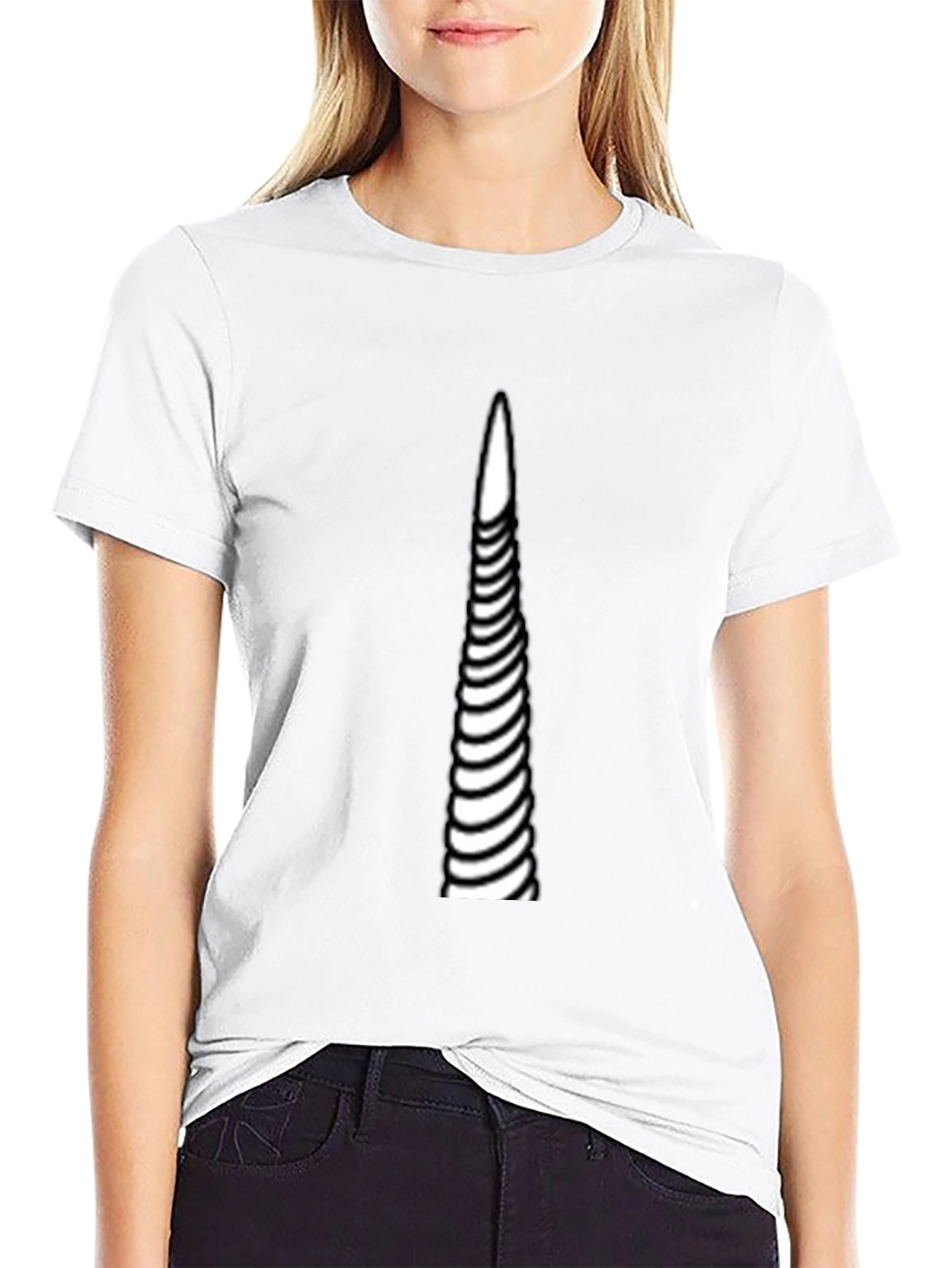 Black Unicorn Ribcage Graphic Tee - Black Cotton Blend view 9