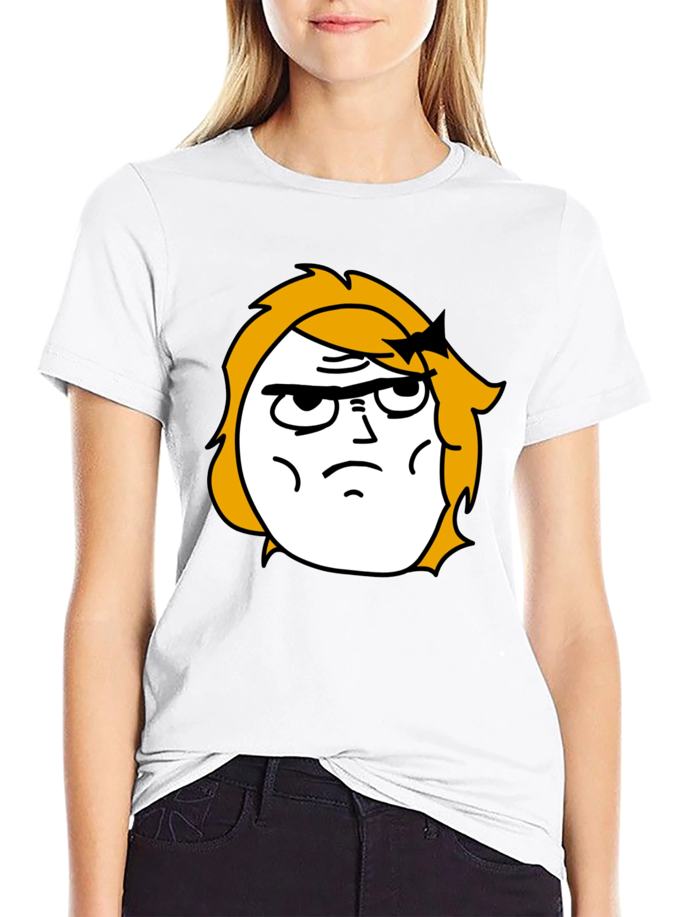 Black Meme Face Graphic Black T-Shirt view 9