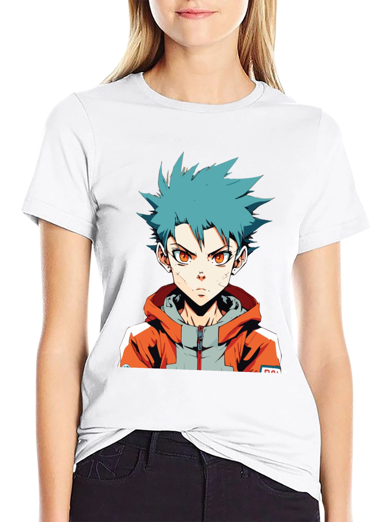 Black Anime Boy Graphic Tee - Stylish Cotton T-Shirt view 9