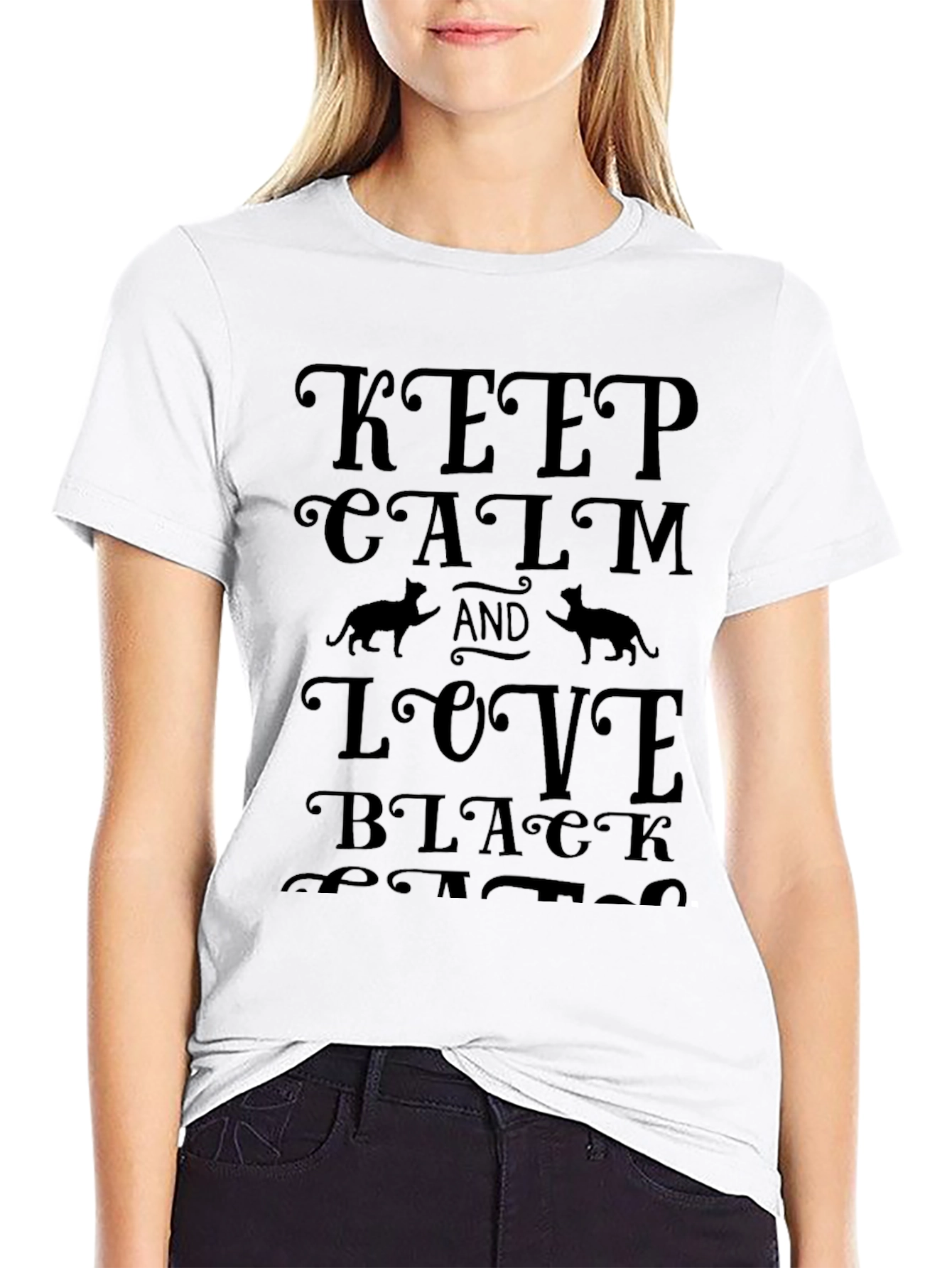 Keep Calm and Love Black Cats T-Shirt - 9