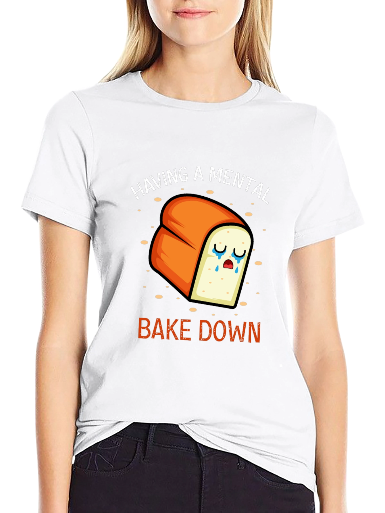 Black Mental Bake Down Funny T-Shirt view 9