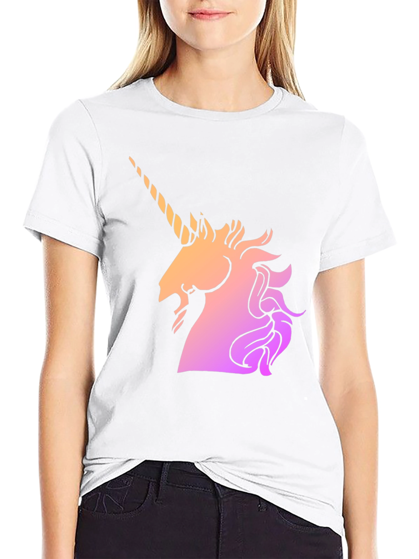 Black Unicorn Graphic Tee - Stylish Black Cotton T-Shirt view 9