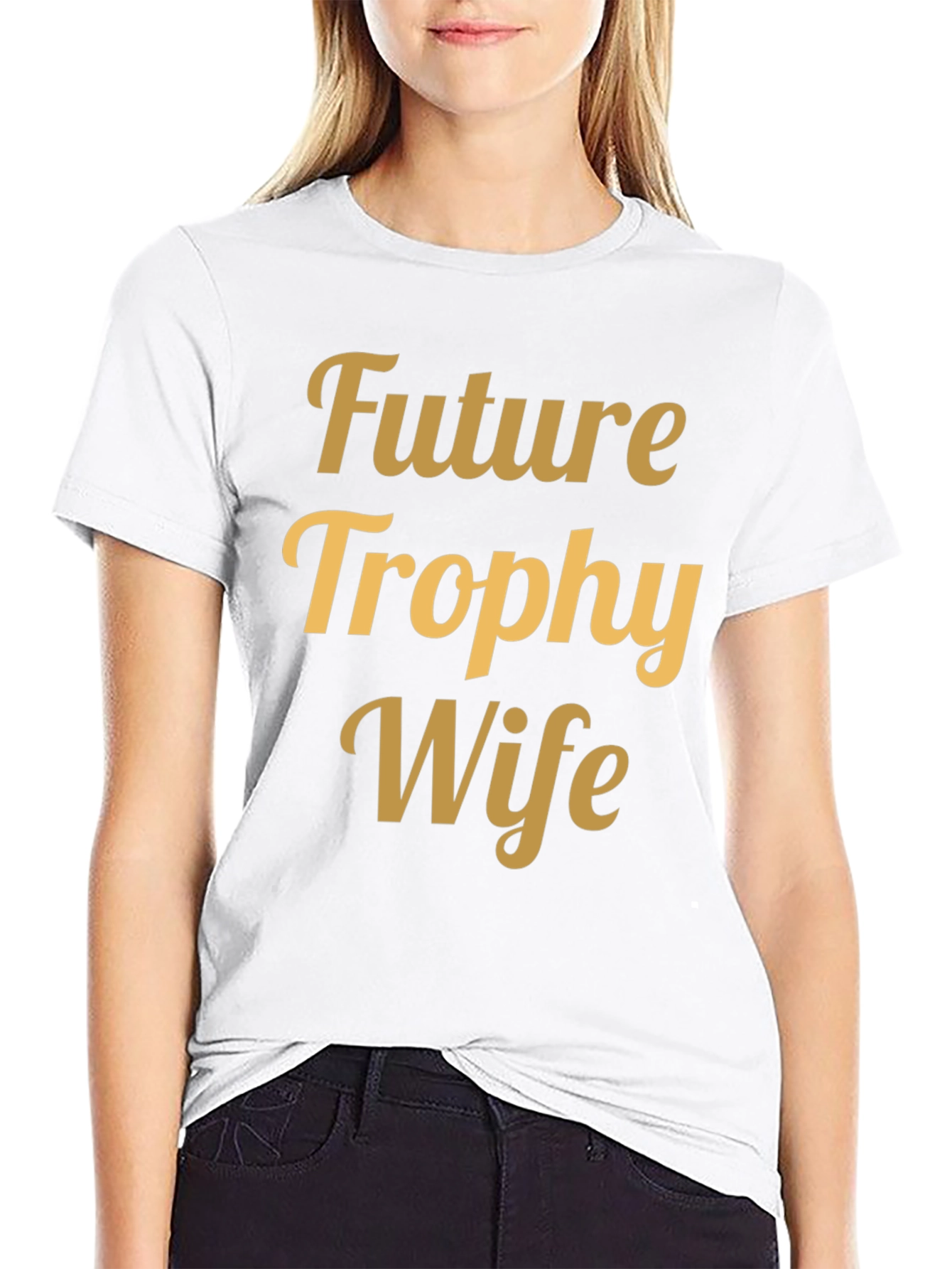 Black Future Trophy Wife T-Shirt - Funny Bachelor Party Tee view 9