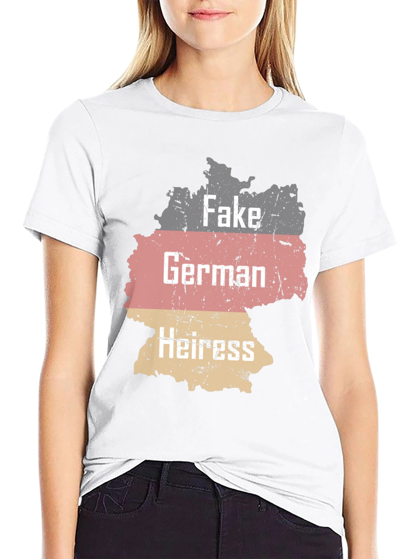 Black Fake German Heiress T-Shirt Funny Sarcastic Tee view 9