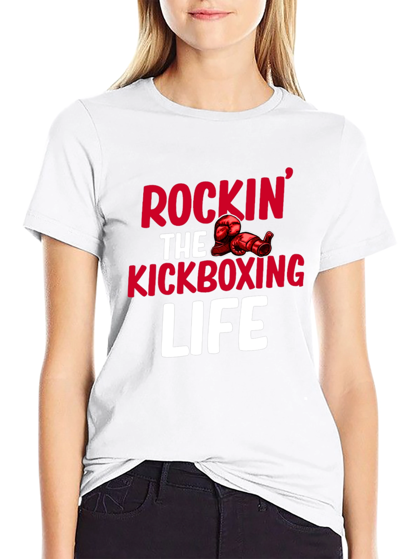 Black Rockin' Kickboxing Life Graphic Tee view 9