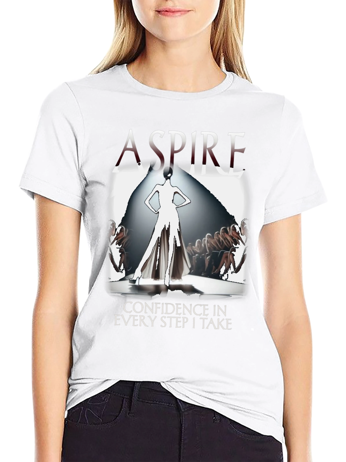Black Aspire Confidence Graphic T-Shirt - Unisex view 9