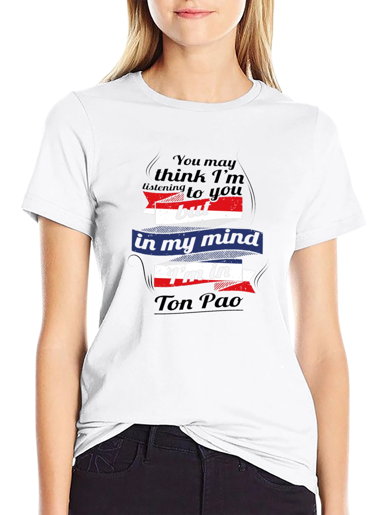 Black Ton Pao Mind T-Shirt - Novelty Graphic Tee view 9