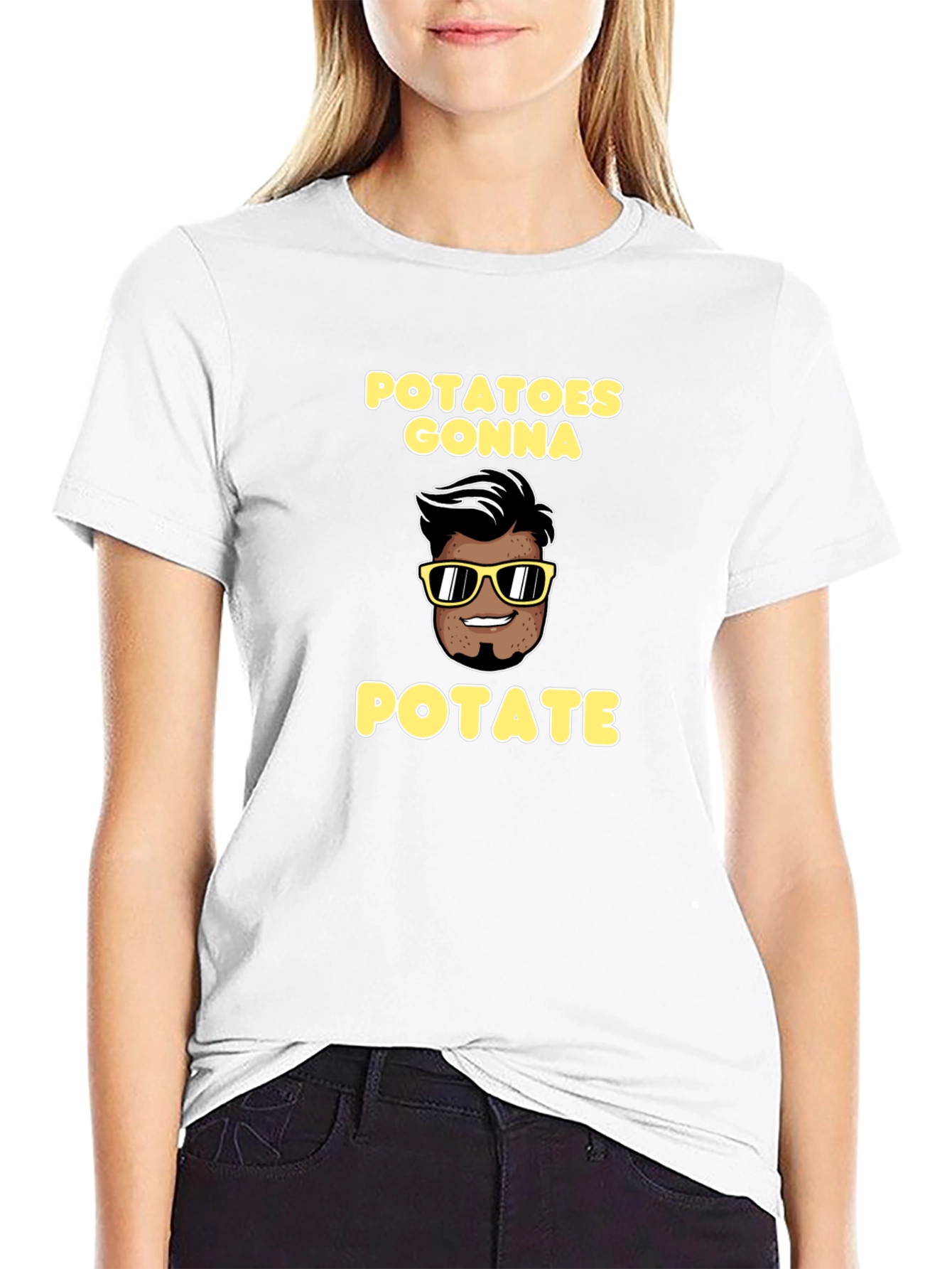 Black Potatoes Gonna Potate Graphic Tee view 9