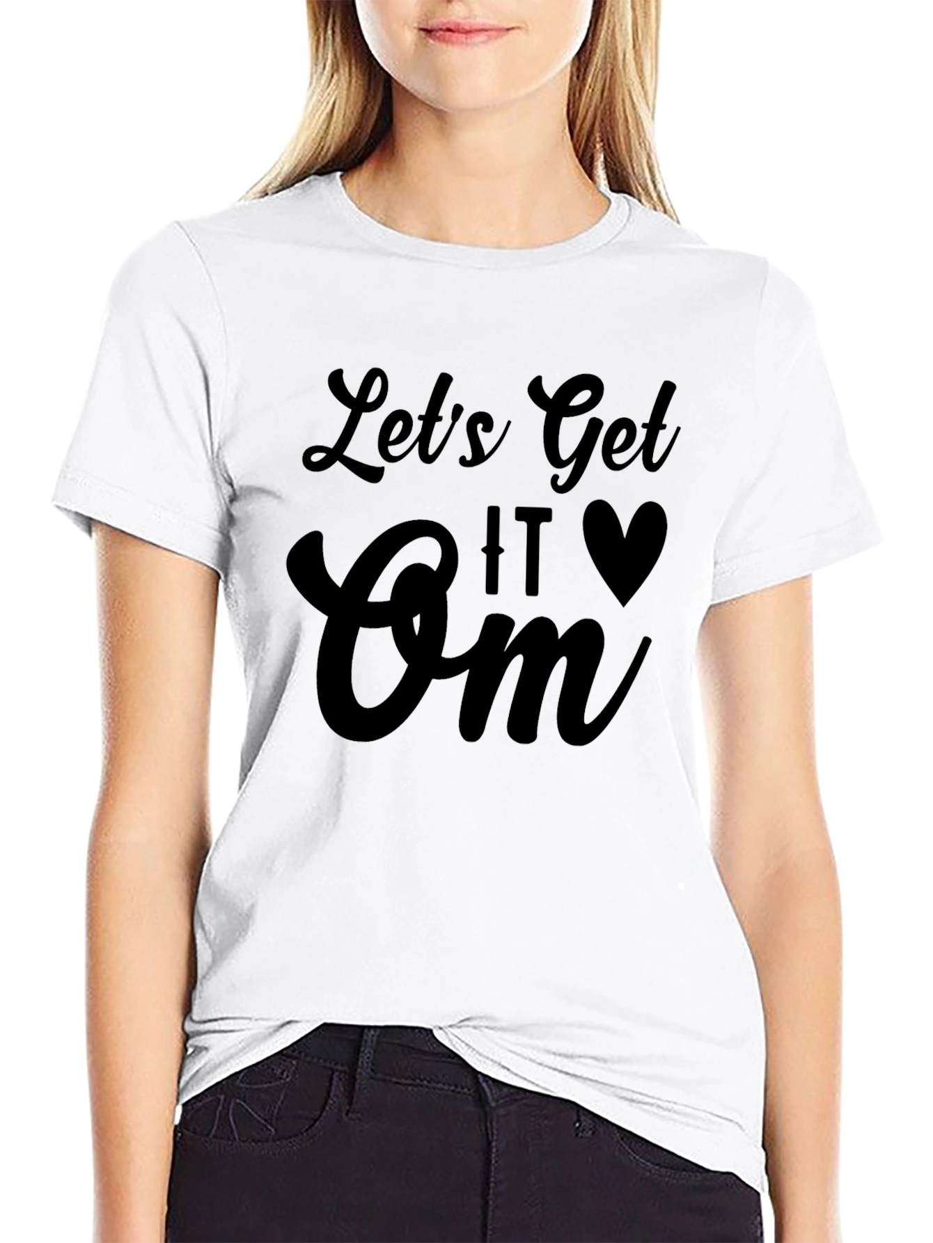 Black Let's Get It Om T-Shirt Black Unisex view 9