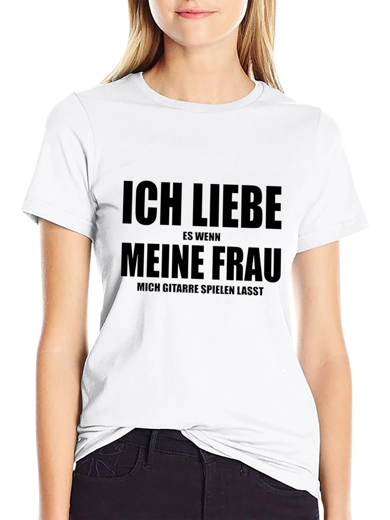 Black Ich Liebe Meine Frau T-Shirt - Guitar Player view 9