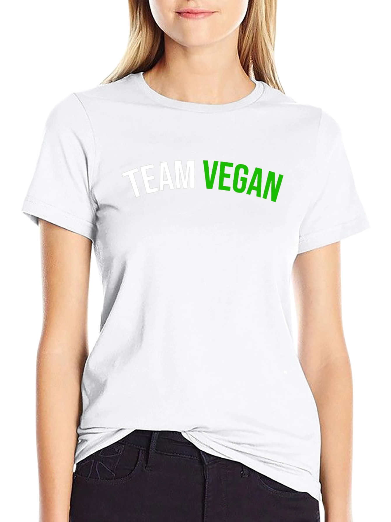 Black Team Vegan Graphic T-Shirt - Black view 9