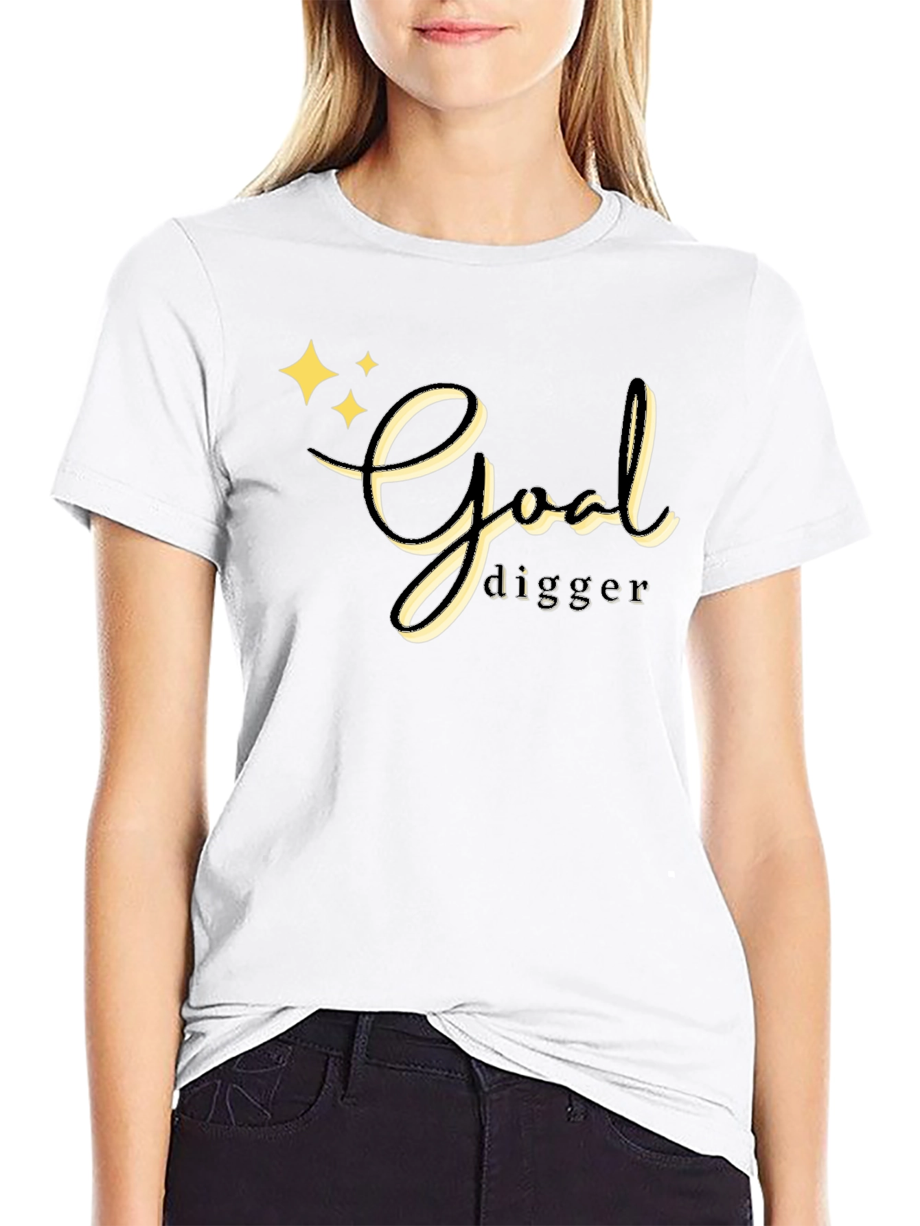 Black Goal Digger Graphic T-Shirt view 9