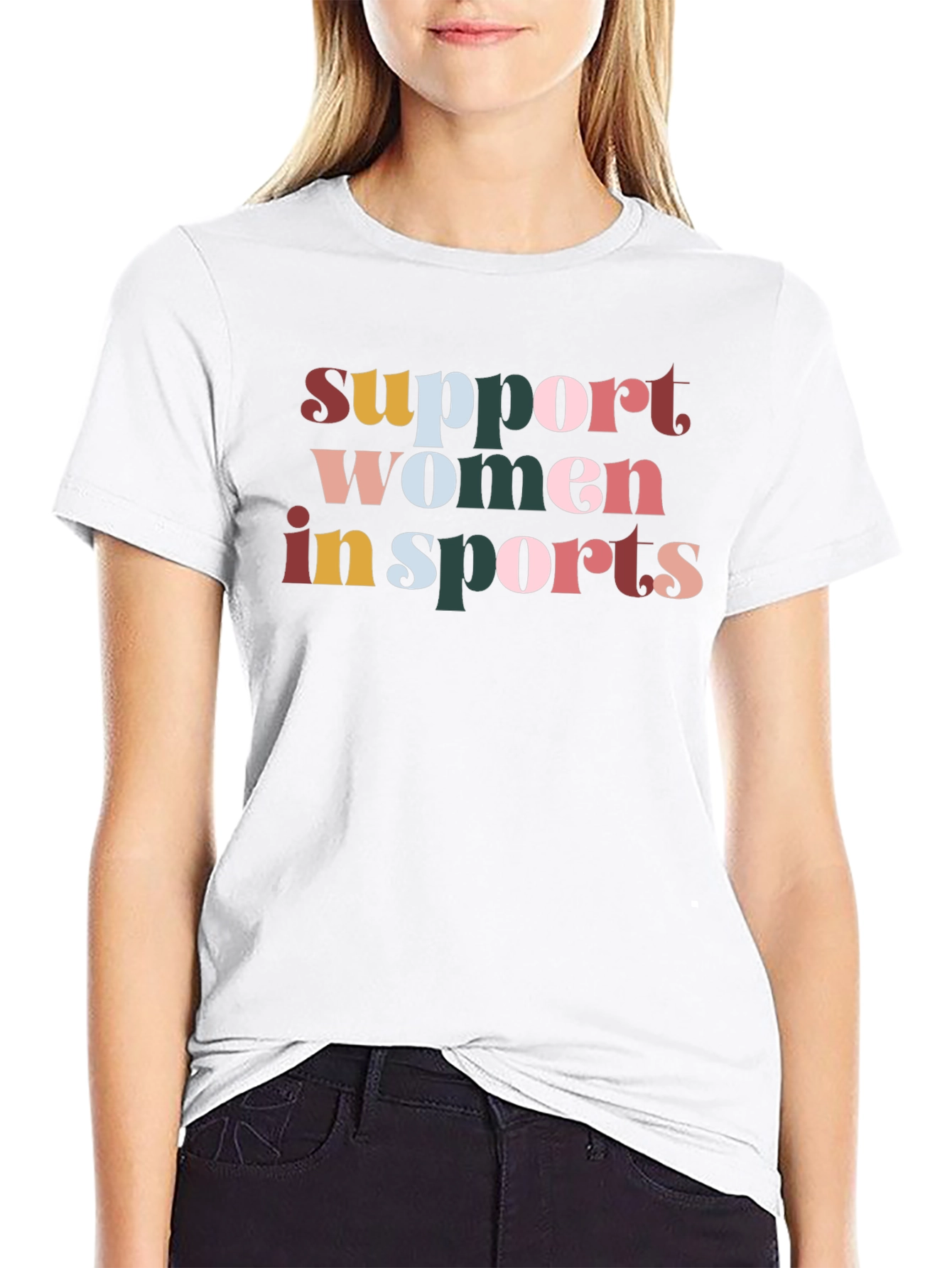 Black Support Women in Sports Graphic Tee view 9
