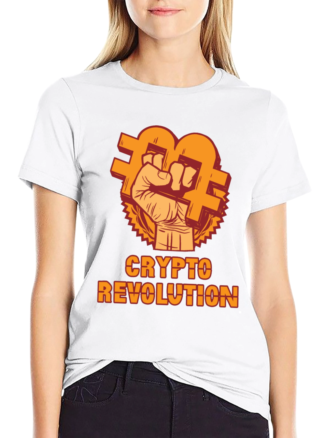 Crypto Revolution T-Shirt - Bitcoin Fist Design - 9