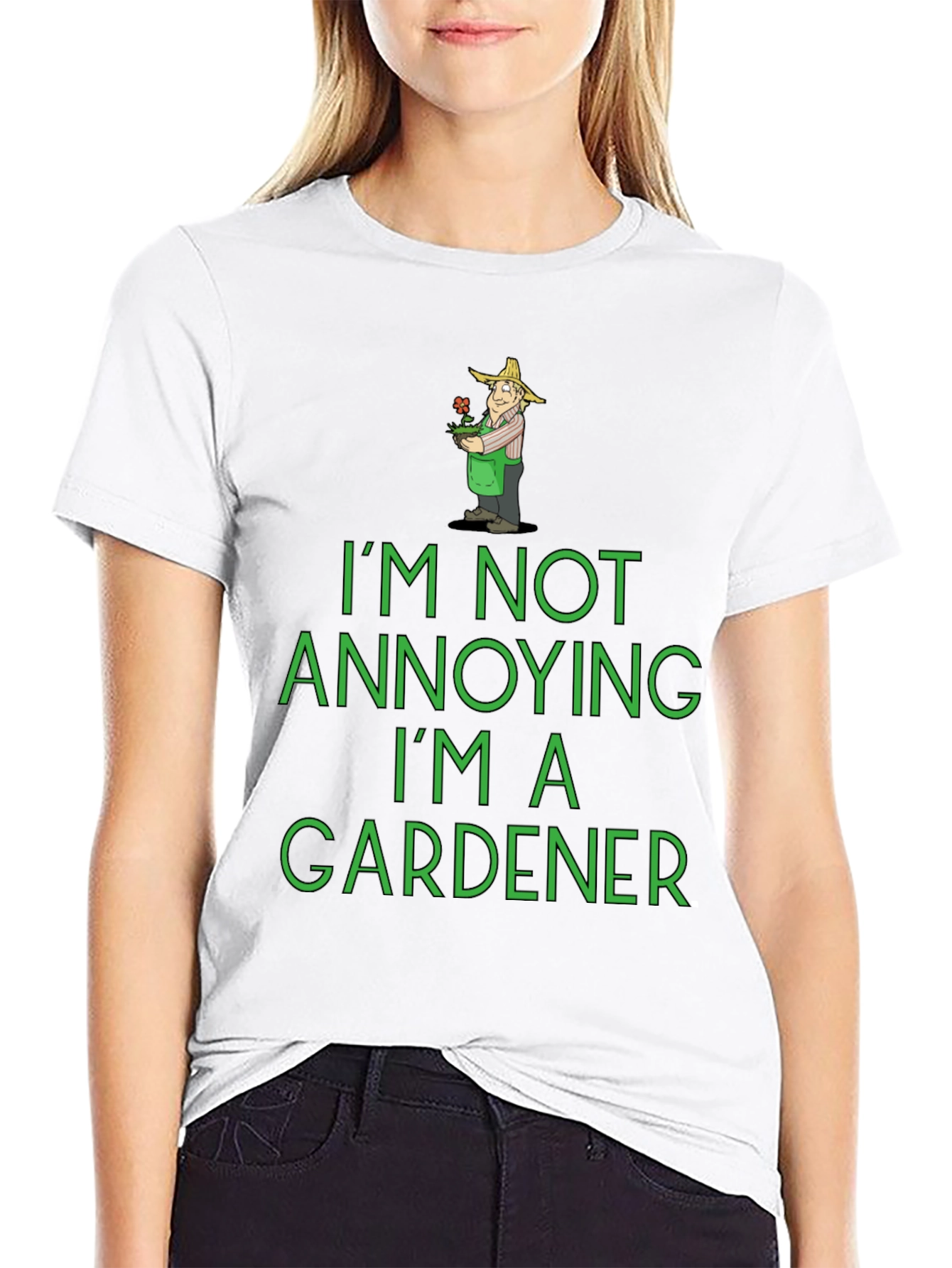 Black Funny Gardener T-Shirt - I'm Not Annoying! view 9
