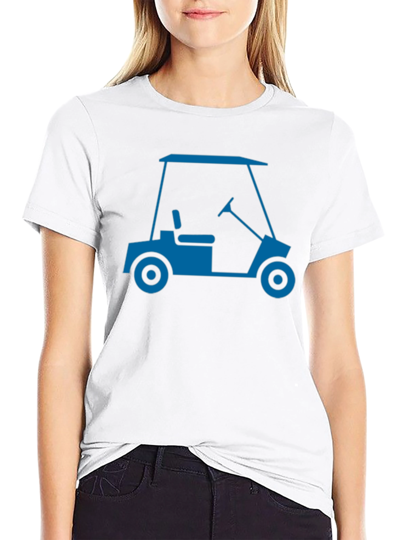 Black Golf Cart Graphic Tee - Cool & Casual view 9