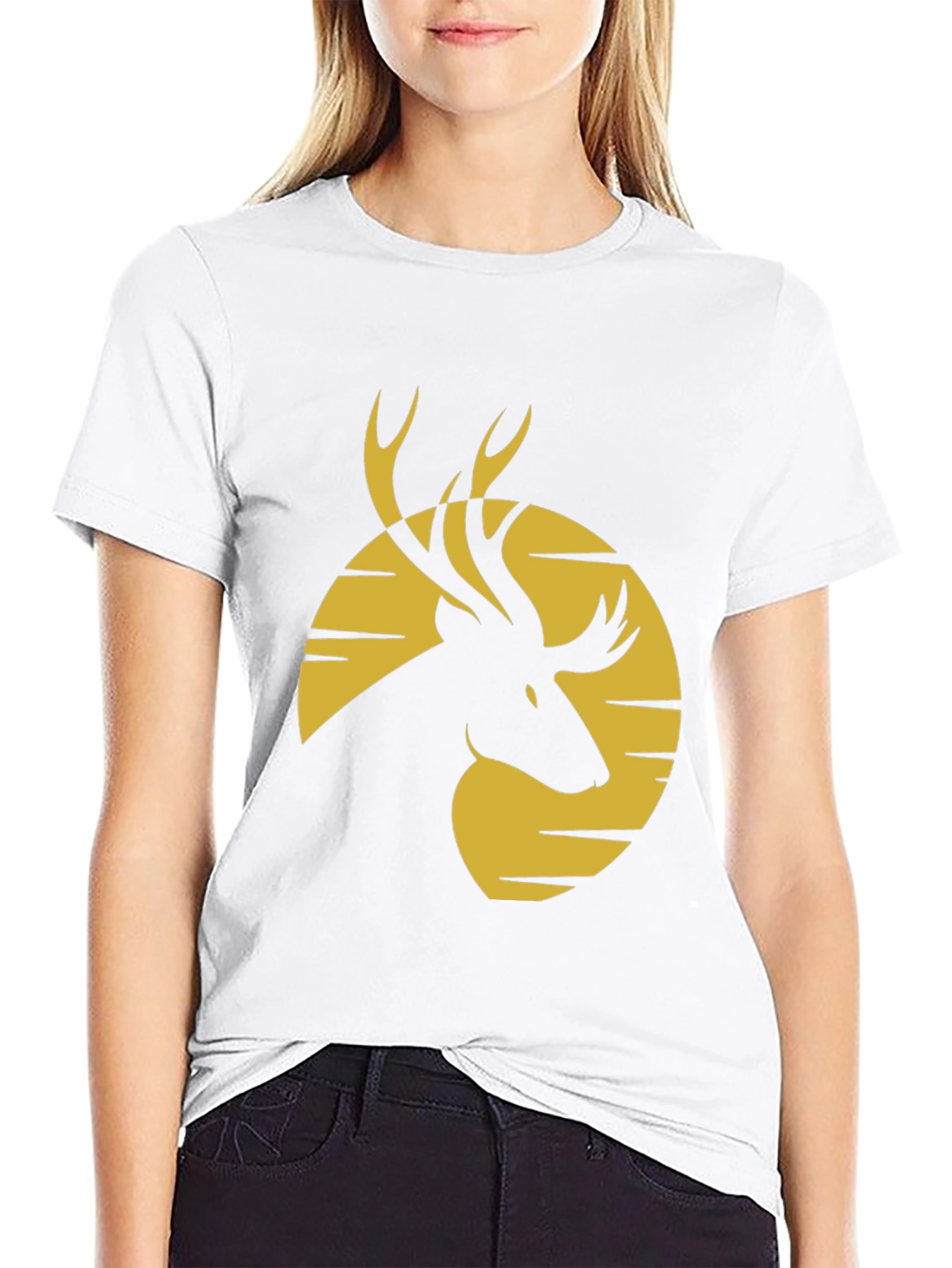 Black Deer Silhouette T-Shirt view 9