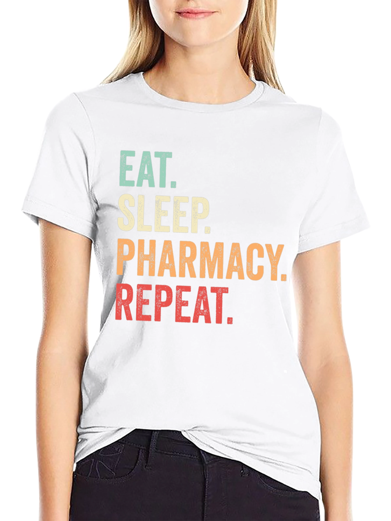 Black Eat Sleep Pharmacy Repeat T-Shirt view 9