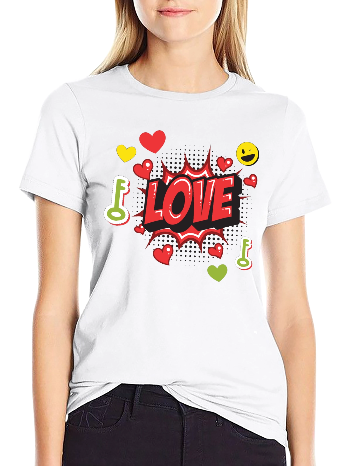 Black Love T-Shirt, Romantic Graphic Tee view 9