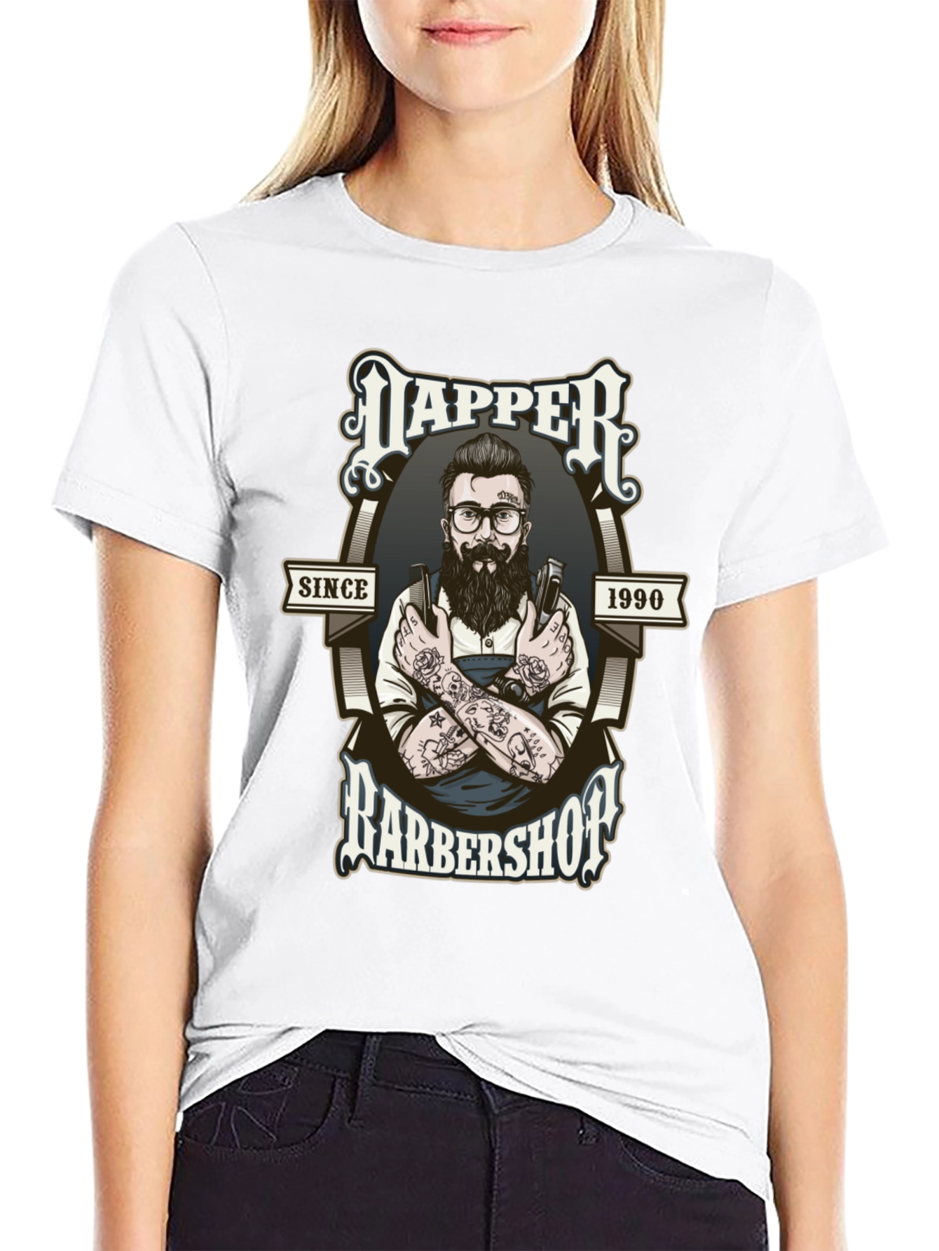 Dapper Barbershop Graphic Tee - Black - 9