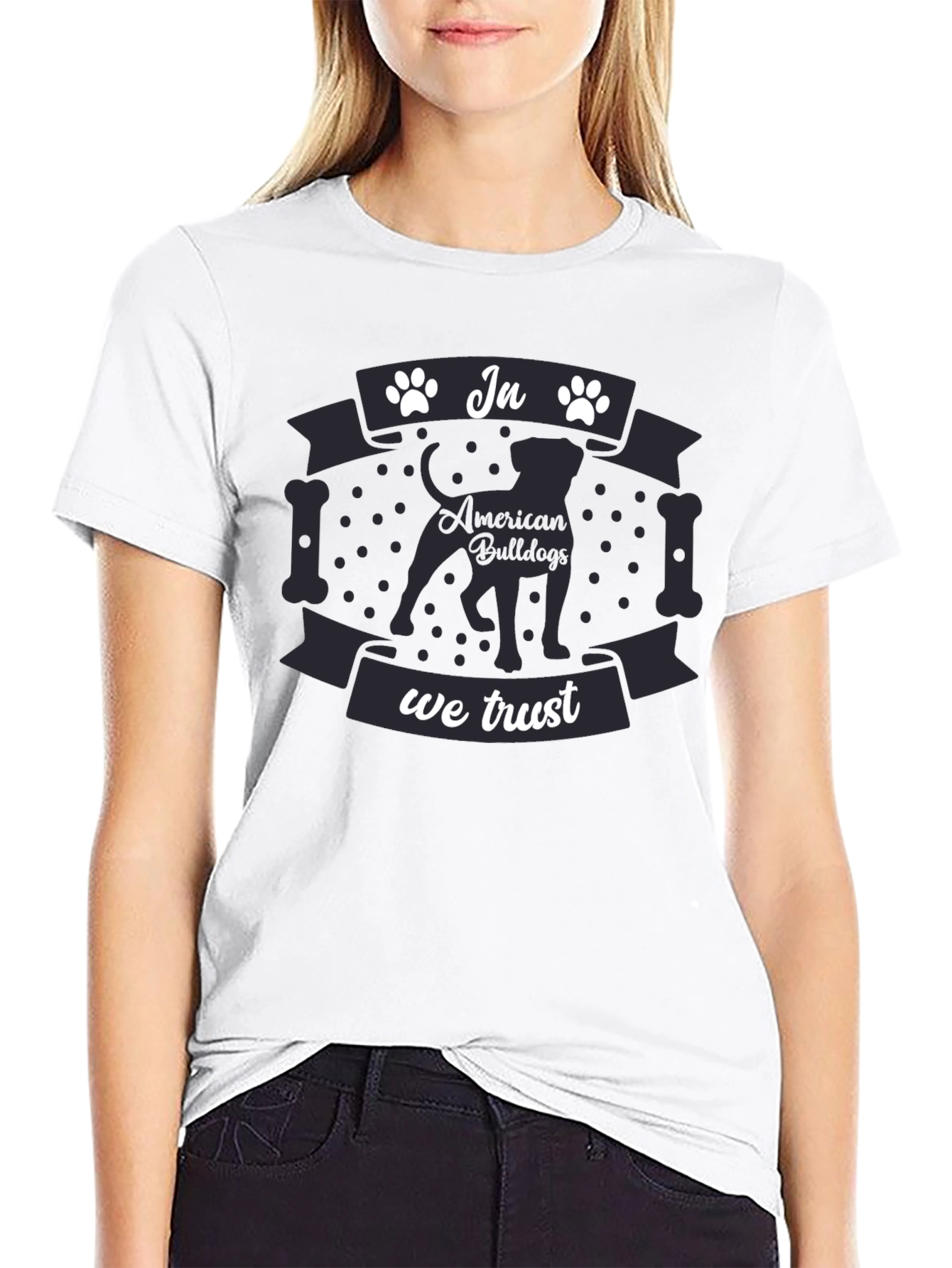 Black In American Bulldogs We Trust T-Shirt view 9