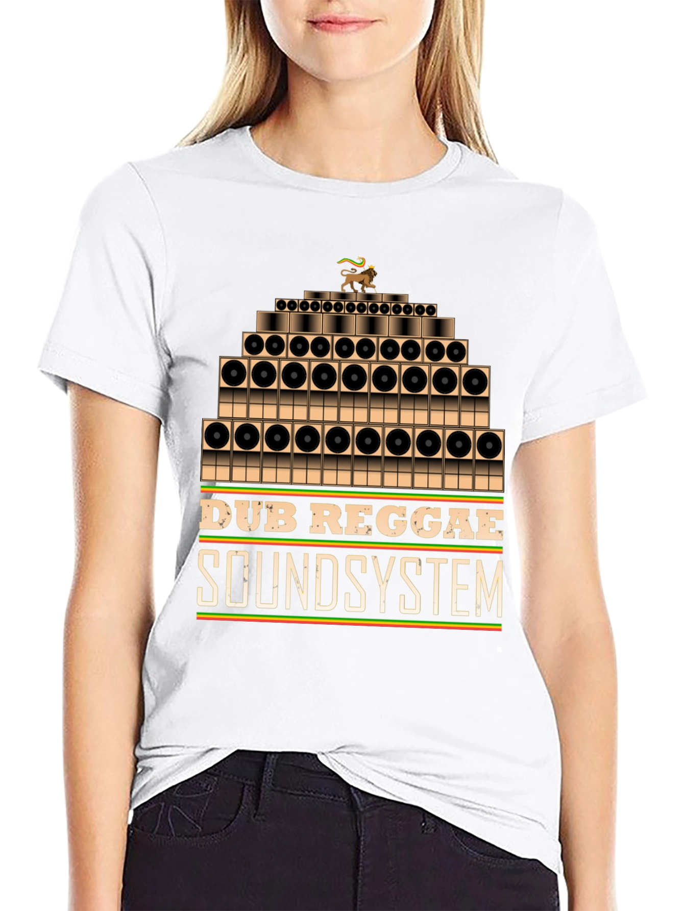Black Dub Reggae Soundsystem Graphic Tee - Black view 9