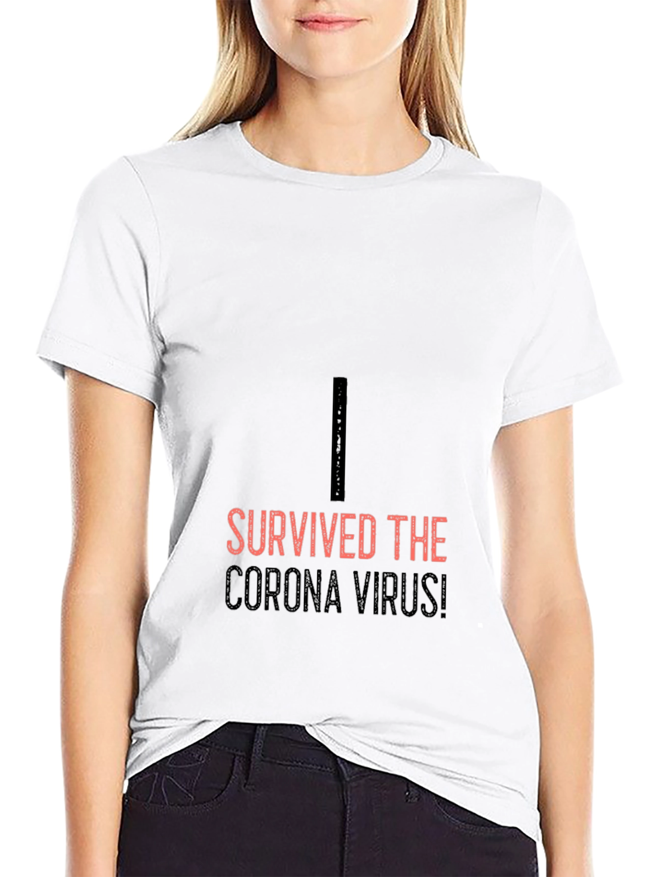 Black I Survived The Corona Virus T-Shirt view 9