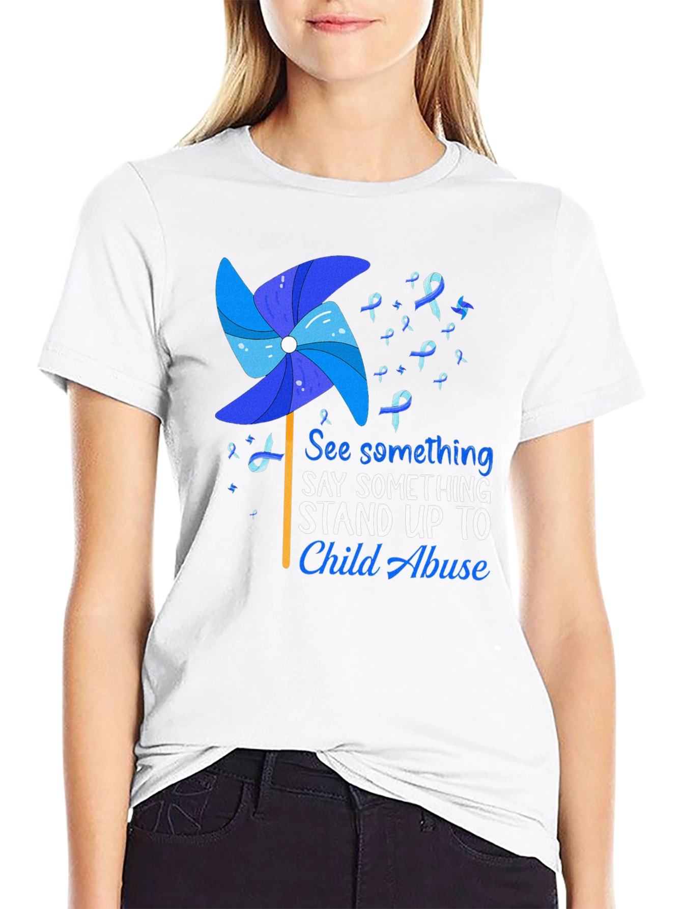 Child Abuse Awareness Graphic T-Shirt - 9