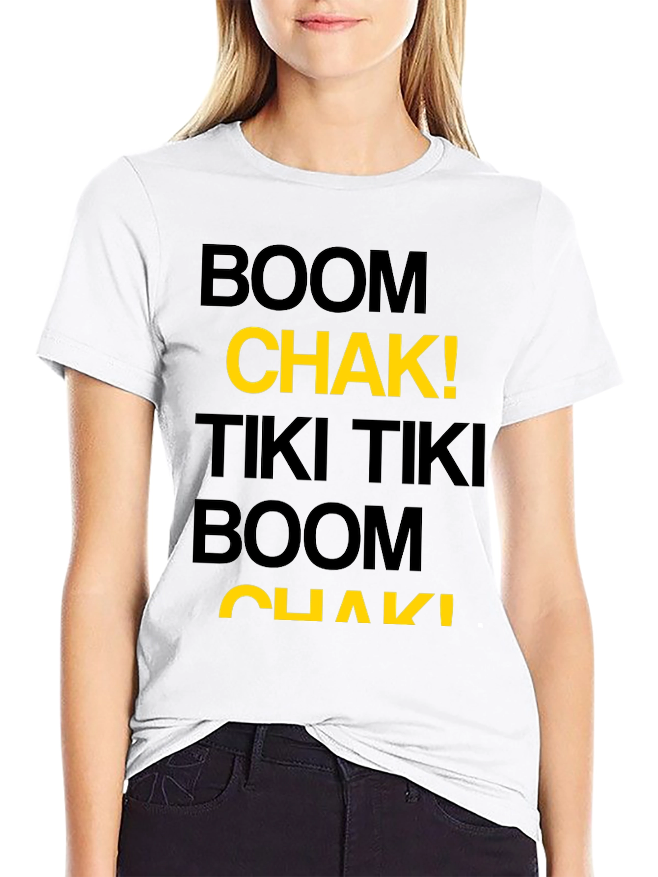 Black Boom Chak! Graphic Tee - Men's Short Sleeve Black T-Shirt view 9