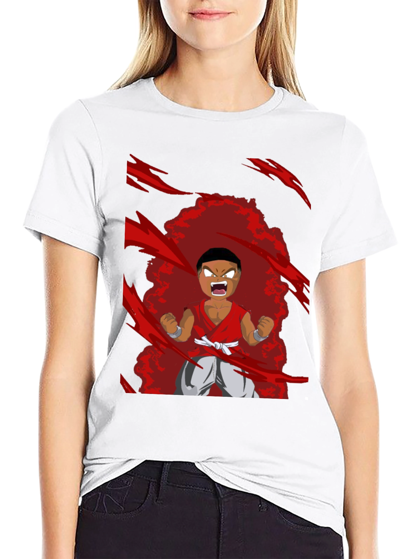 Black Cartoon Character Black T-Shirt view 9