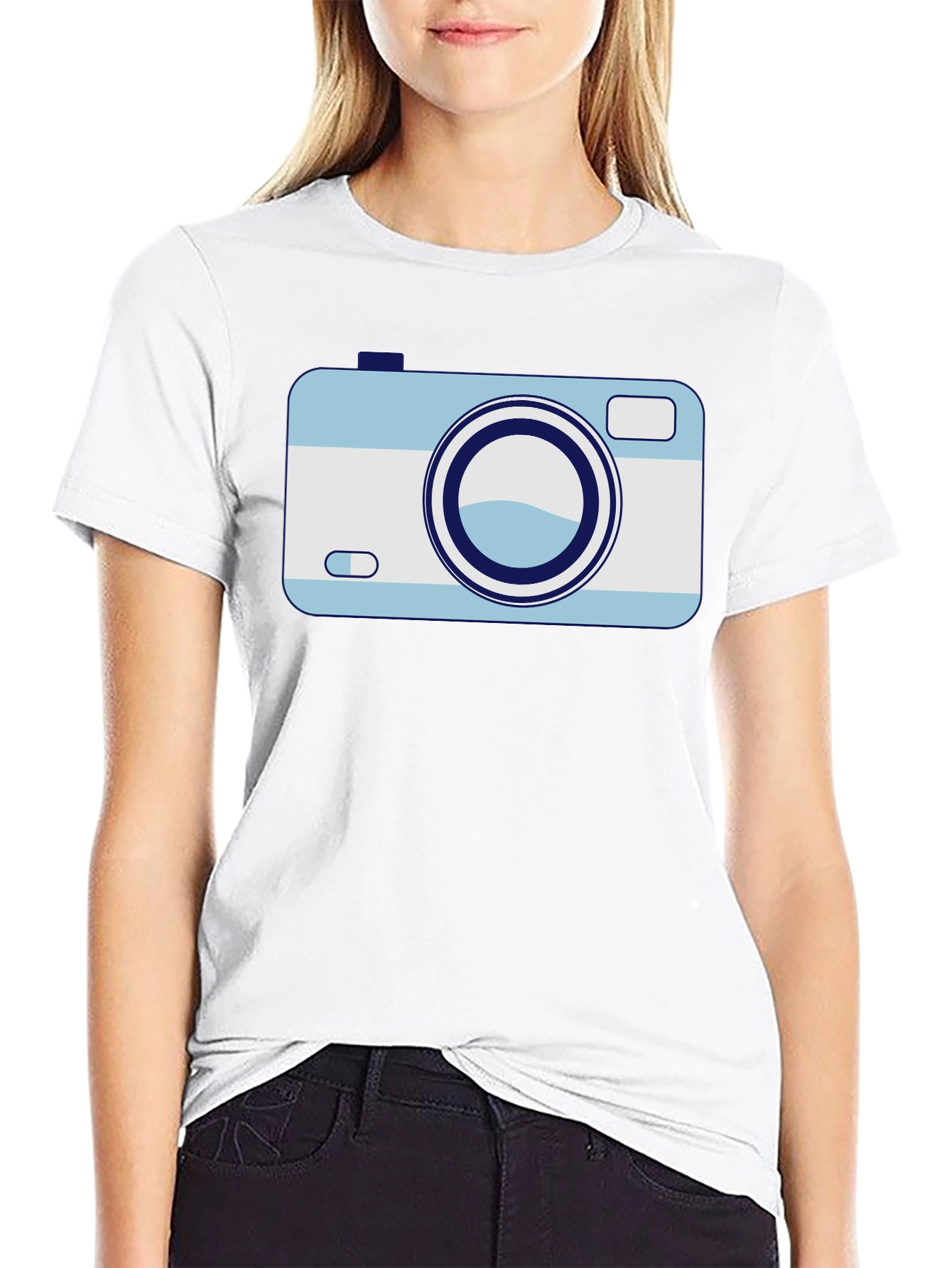 Black Retro Camera Graphic Tee - Black view 9