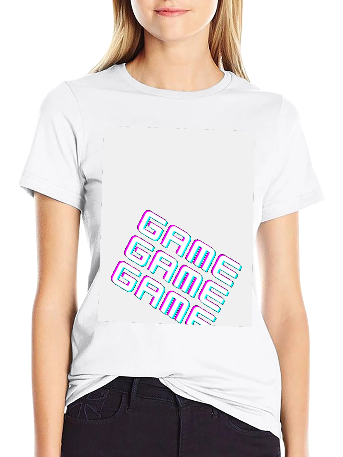 Black Retro Game Graphic T-Shirt - Black view 9
