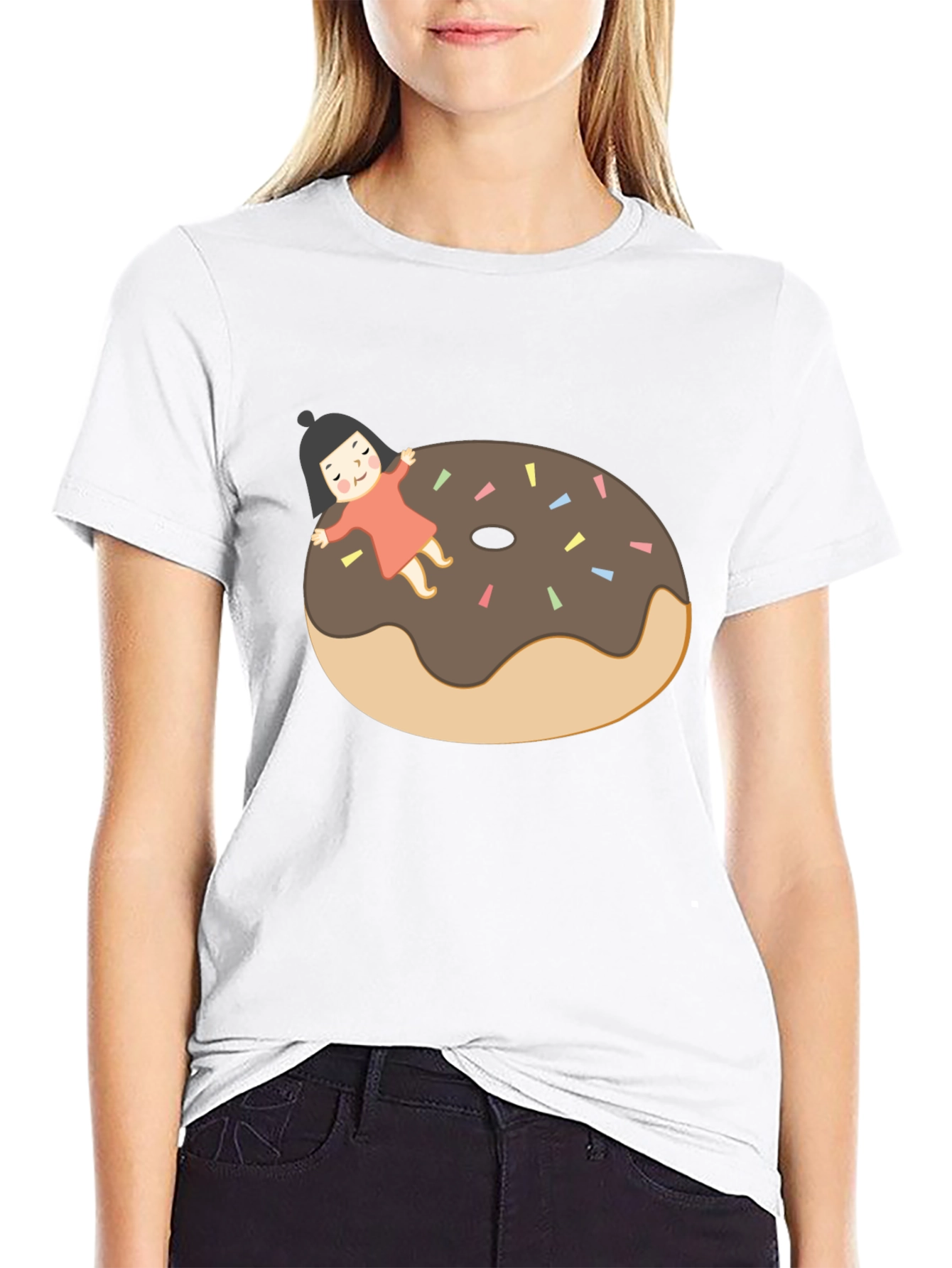 Black Donut Dream T-Shirt - Relaxed Fit Graphic Tee view 9