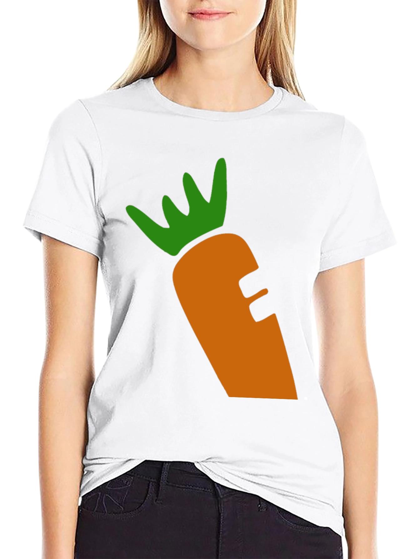 Black Carrot Graphic Tee - Black Cotton Blend view 9